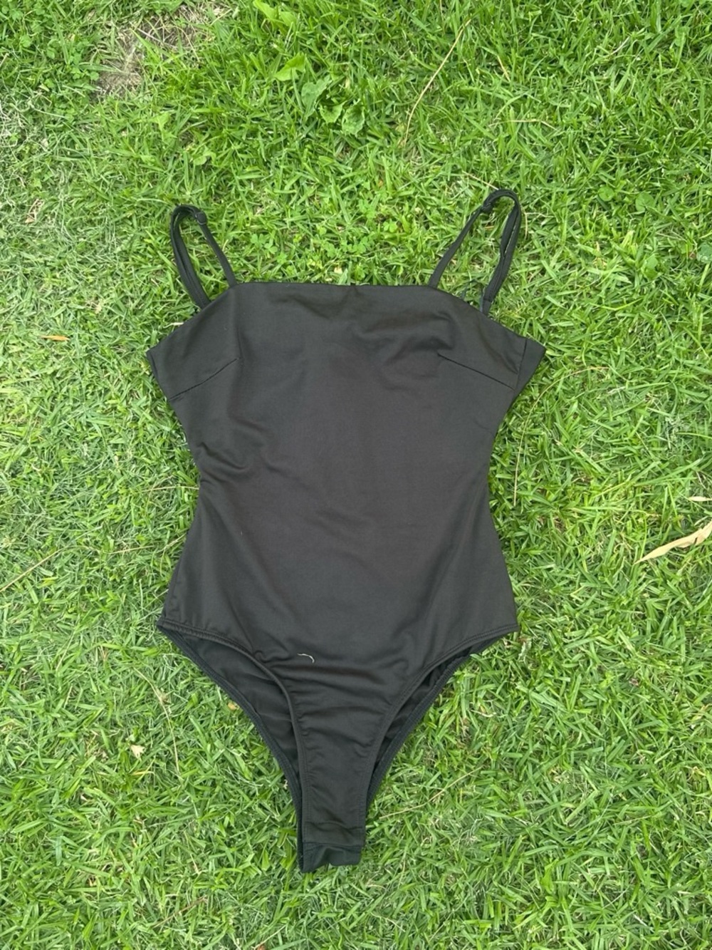 Classic Black One-Piece Swimsuit - Sleek Minimal Design